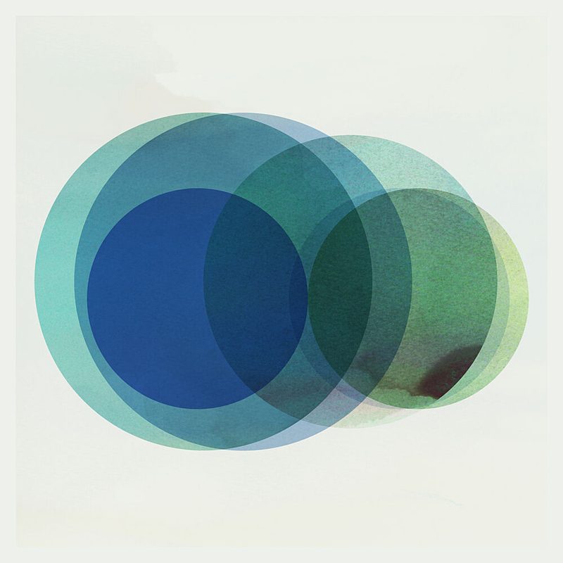 Blue Green Circles art print by Cartissi for $57.95 CAD