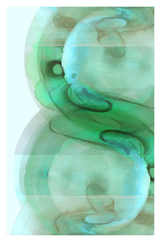 Ethereal Green Flow art print by Cartissi for $57.95 CAD