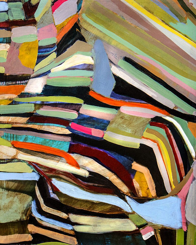 Vibrant Abstract Layers art print by Claire Lerner for $57.95 CAD