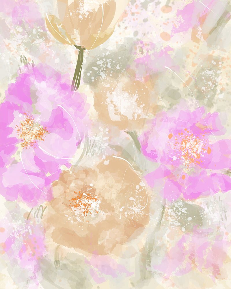 Pastel Pink Flowers art print by Sannel Larson for $57.95 CAD