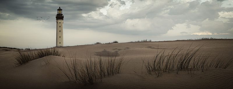 Moody Coastal Lighthouse art print by Wim Schuurmans for $57.95 CAD