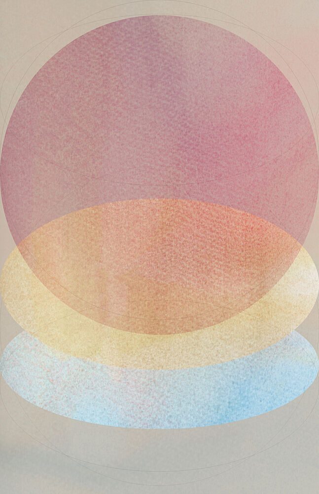 Layered Pastel Ovals art print by Cartissi for $57.95 CAD