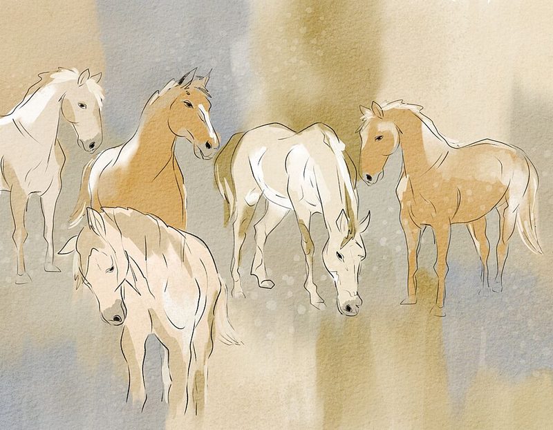 Graceful Horse Herd art print by Nikita Jariwala for $57.95 CAD