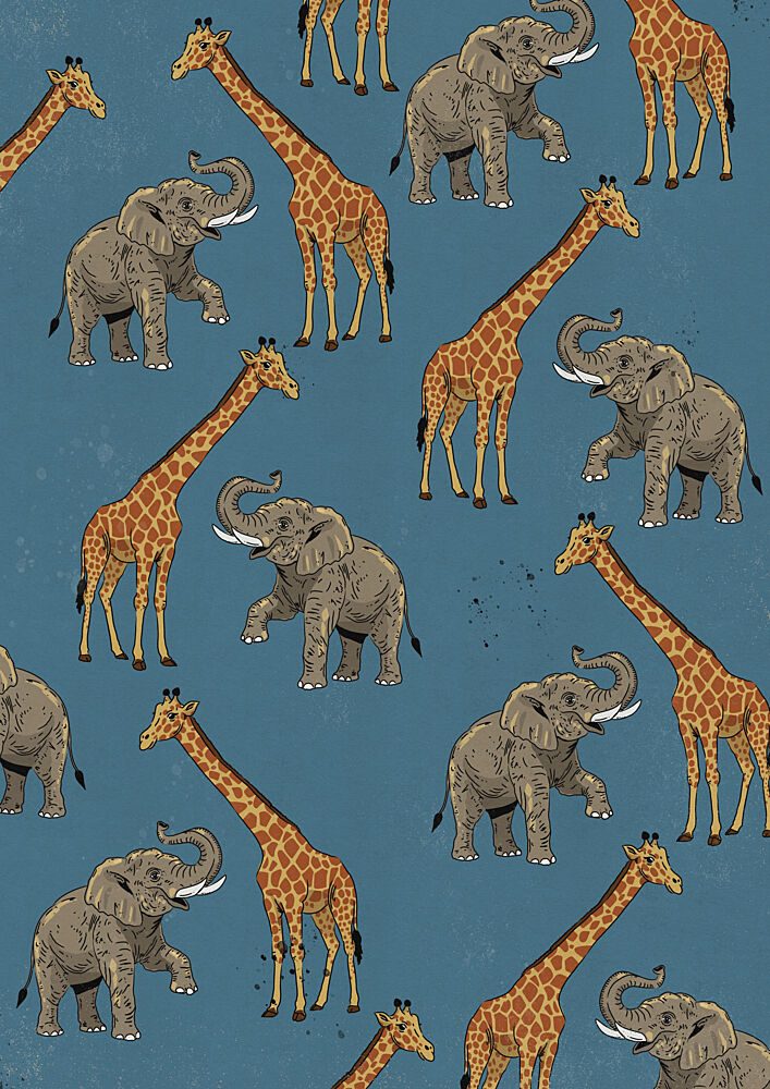 Playful Safari Animals art print by Nicholas for $57.95 CAD