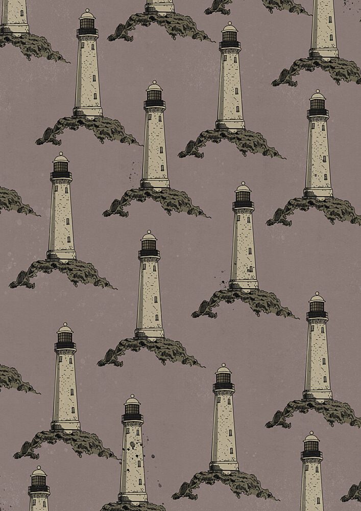 Nautical Lighthouse Pattern art print by Nicholas for $57.95 CAD