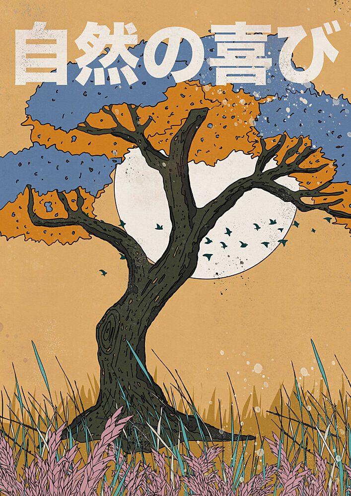 Golden Tree Tranquility art print by Nicholas for $57.95 CAD