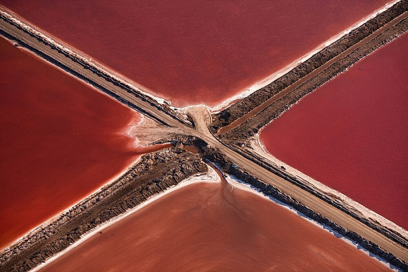 Abstract Red Salt Ponds art print by Johan Enslin for $57.95 CAD