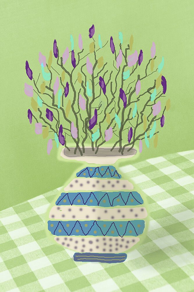 Pastel Floral Vase art print by Christina Sillen for $57.95 CAD