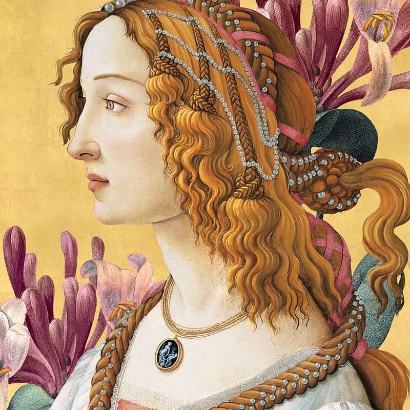 Golden Haired Renaissance Beauty art print by Marja van den Hurk for $57.95 CAD