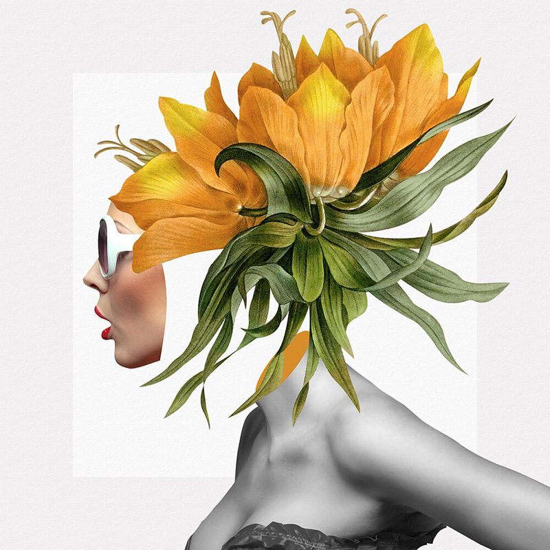 Floral Fashion Woman art print by Marja van den Hurk for $57.95 CAD