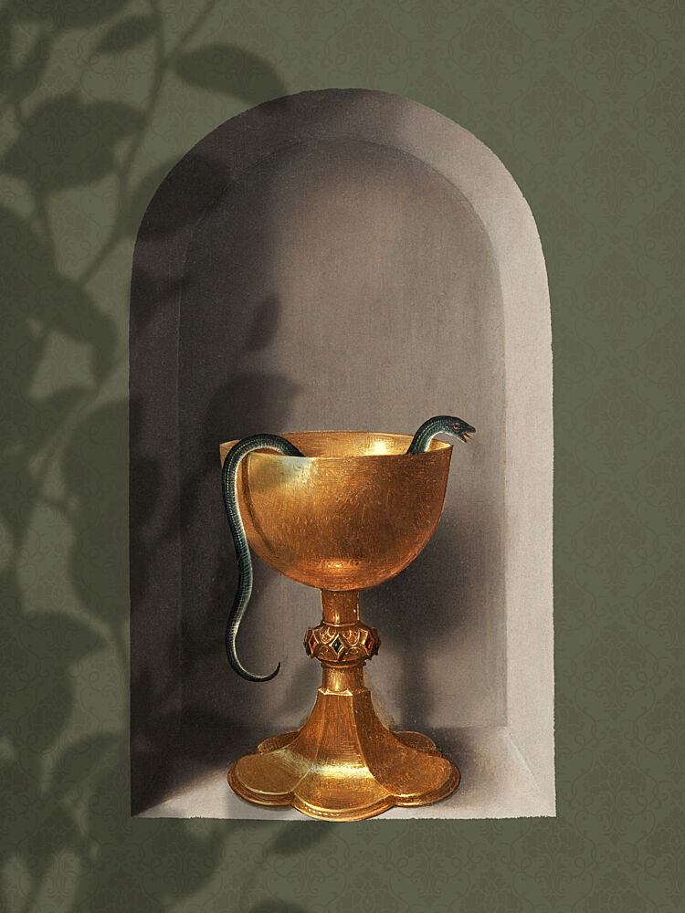Golden Serpent Chalice art print by Marja van den Hurk for $57.95 CAD