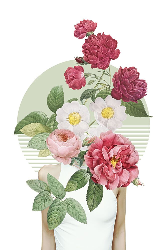 Surreal Rose Portrait art print by Marja van den Hurk for $57.95 CAD