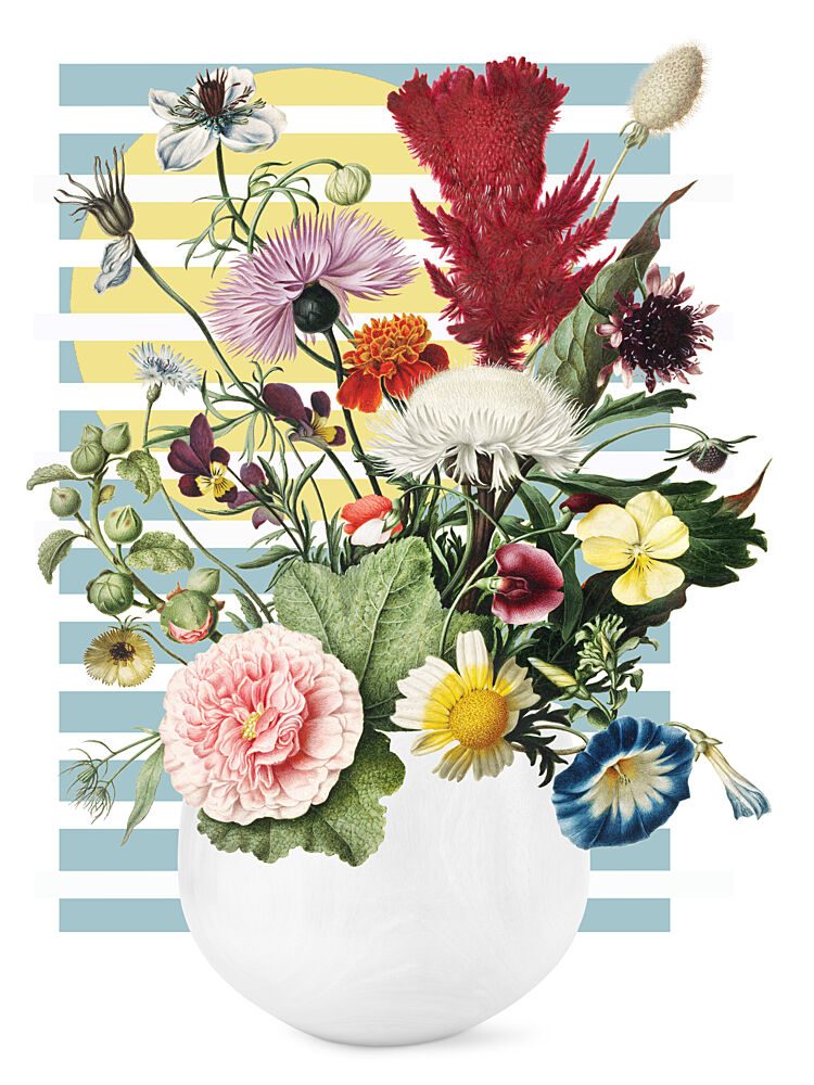 Vibrant Vintage Bouquet art print by Marja van den Hurk for $57.95 CAD