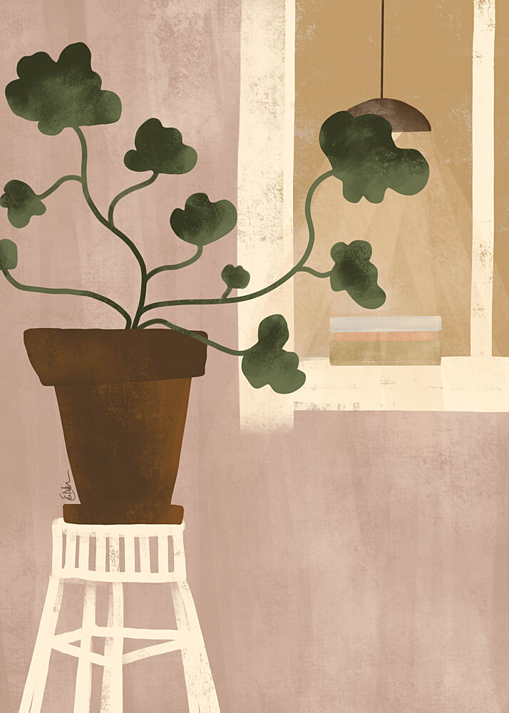 Cozy Houseplant Window art print by Elsa Natterdal for $57.95 CAD
