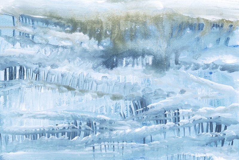 Icy Blue Landscape art print by Cartissi for $57.95 CAD