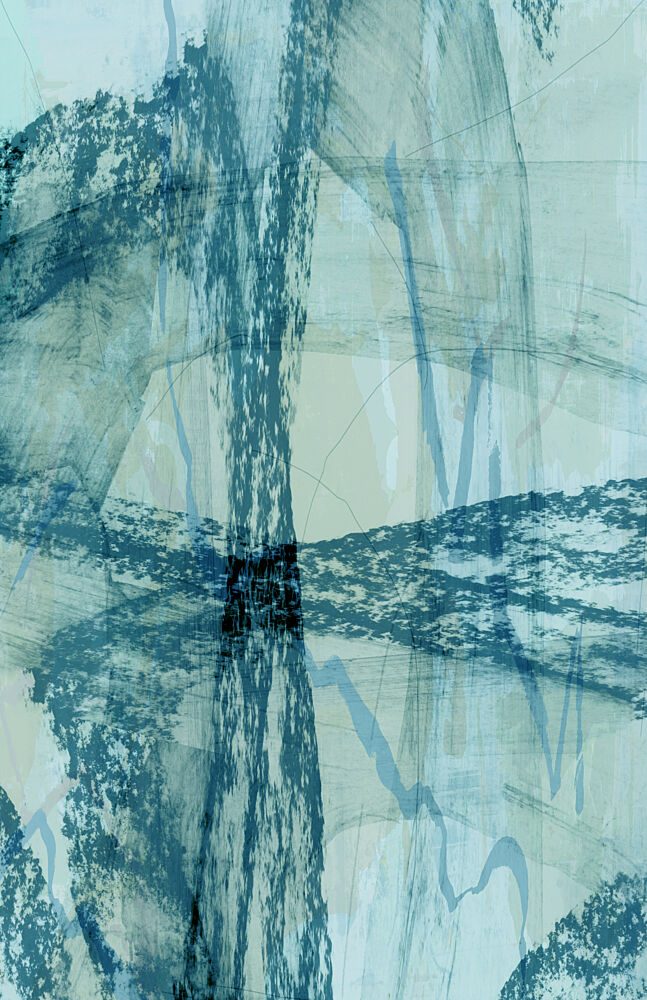 Textured Blue Abstract art print by Cartissi for $57.95 CAD
