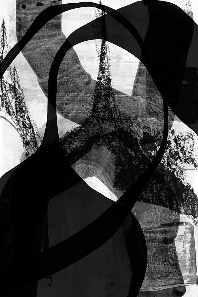 Dynamic Black Curves art print by Cartissi for $57.95 CAD