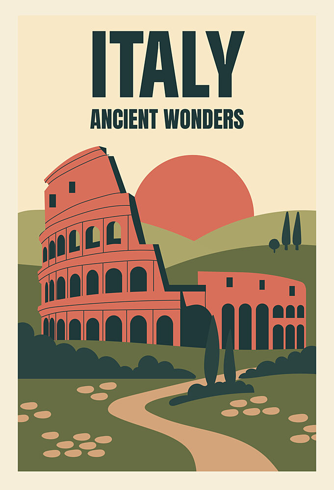Ancient Rome Sunset art print by Marika Barsrsind for $57.95 CAD