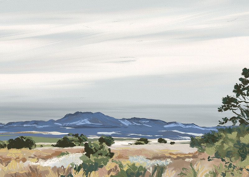 Vast Desert Mountains art print by Jenna Alheit for $57.95 CAD