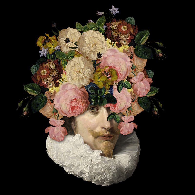 Shakespeare Floral Portrait art print by Marja van den Hurk for $57.95 CAD