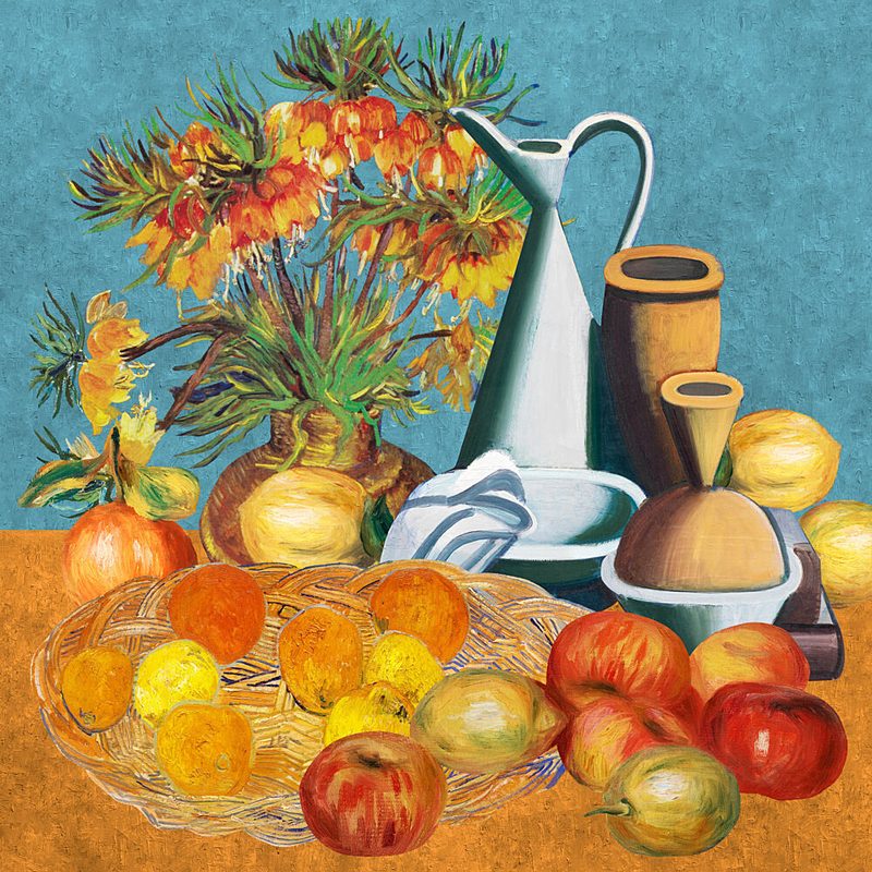 Vibrant Floral Still Life art print by Marja van den Hurk for $57.95 CAD