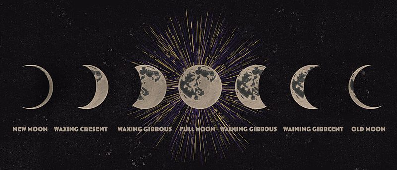 Celestial Moon Phases art print by Nicholas for $57.95 CAD