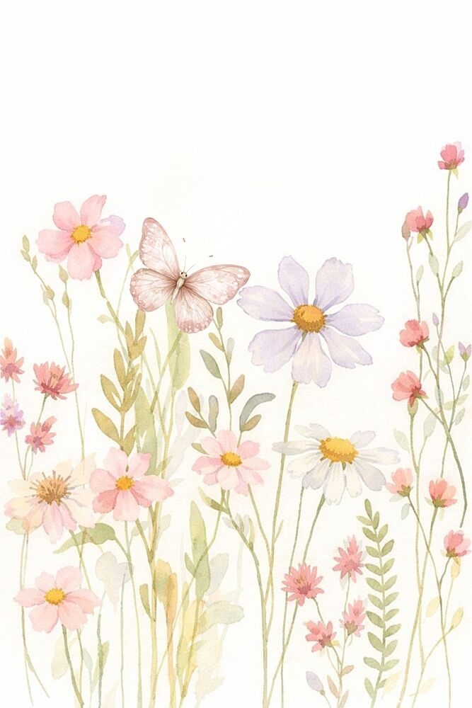 Pastel Wildflower Meadow art print by Sally Ann Moss for $57.95 CAD