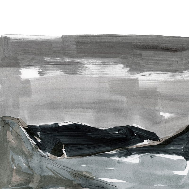 Abstract Grey Mountains art print by Cartissi for $57.95 CAD