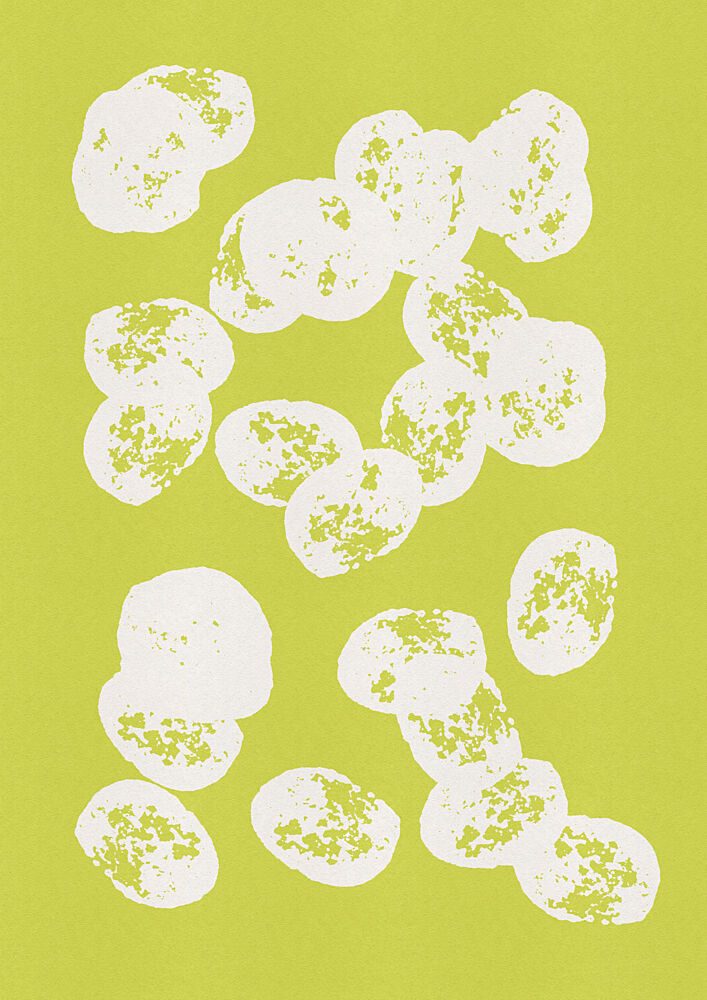 Lime Green Organic Forms art print by Nicholas for $57.95 CAD