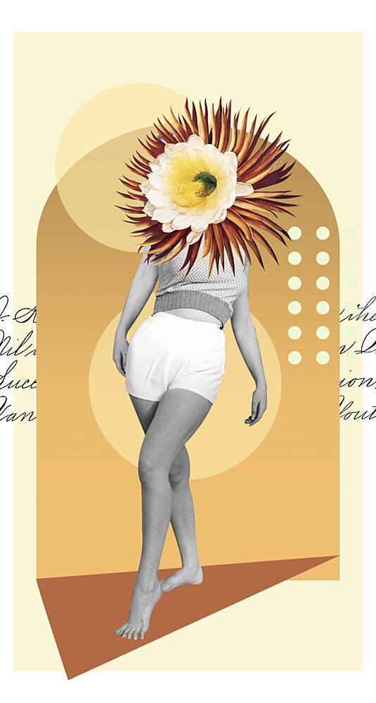 Surreal Flower Woman art print by Marja van den Hurk for $57.95 CAD