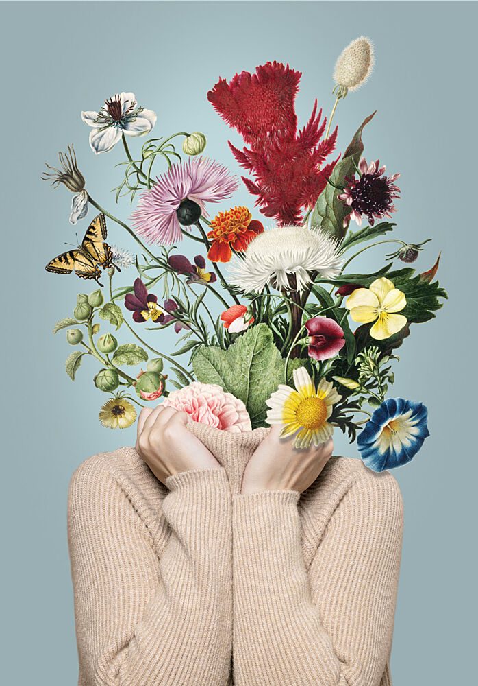 Floral Head art print by Marja van den Hurk for $57.95 CAD