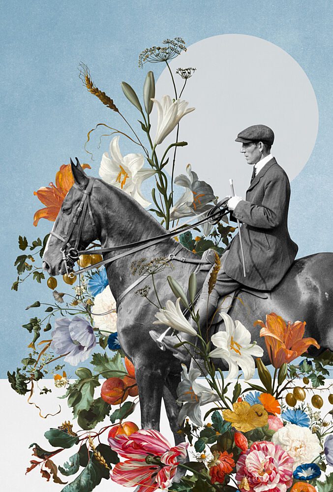 Vintage Equestrian Floral Dream art print by Marja van den Hurk for $57.95 CAD