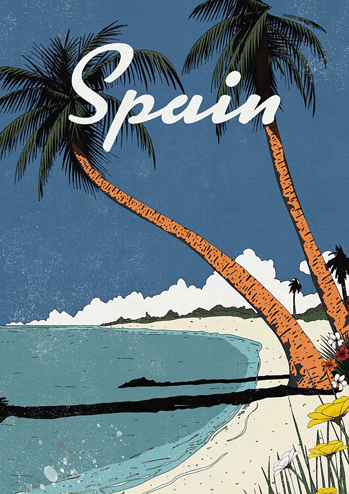 Spain Tropical Beach art print by Nicholas for $57.95 CAD