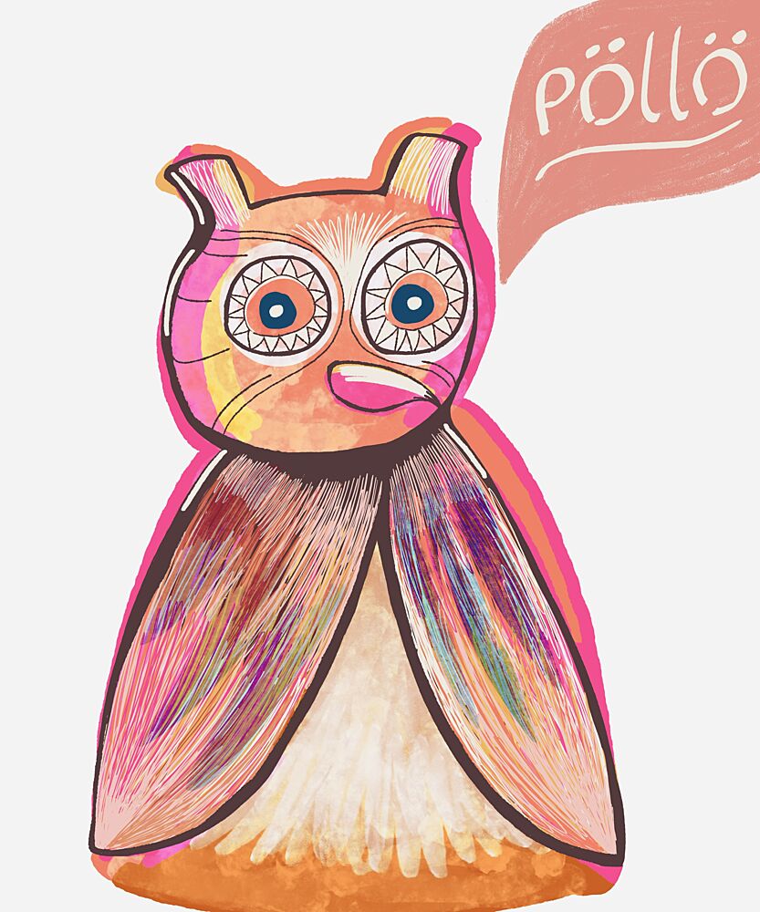 Vibrant Whimsical Owl art print by Ellis Illustrations for $57.95 CAD