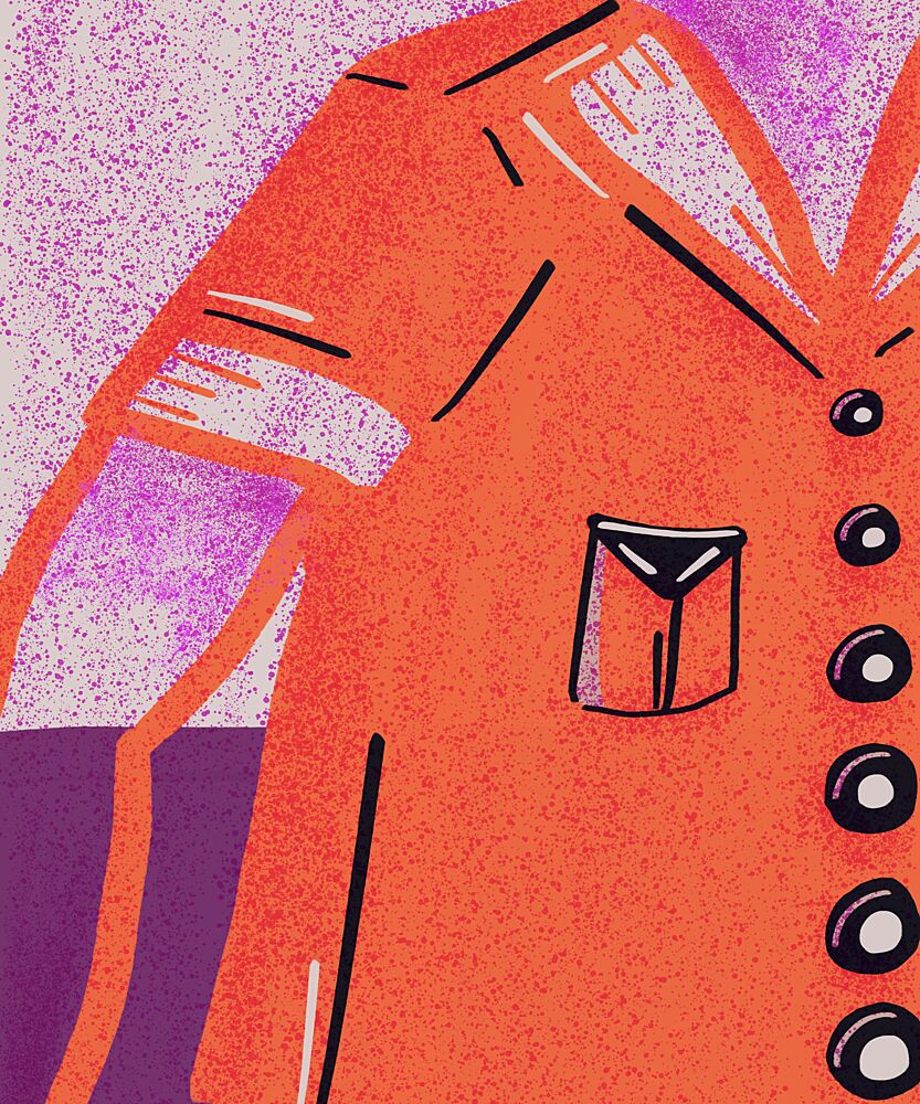 Orange Jacket Illustration art print by Ellis Illustrations for $57.95 CAD