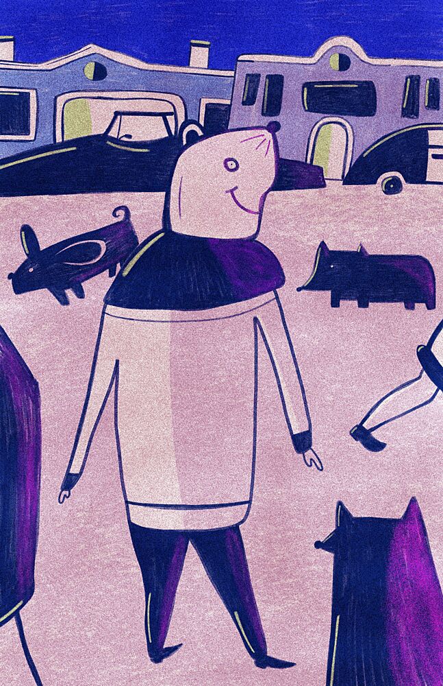 Friendly Creature Night Walk art print by Ellis Illustrations for $57.95 CAD