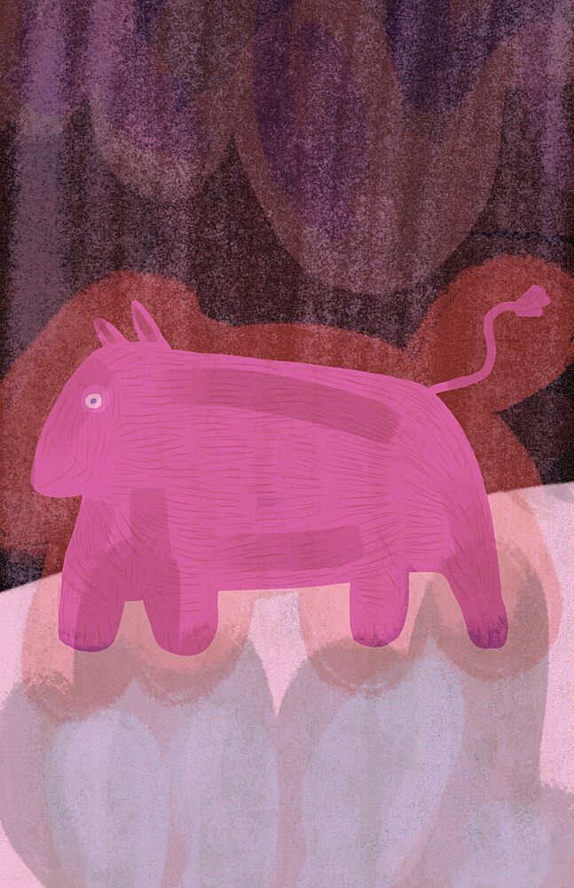 Whimsical Pink Creature art print by Ellis Illustrations for $57.95 CAD