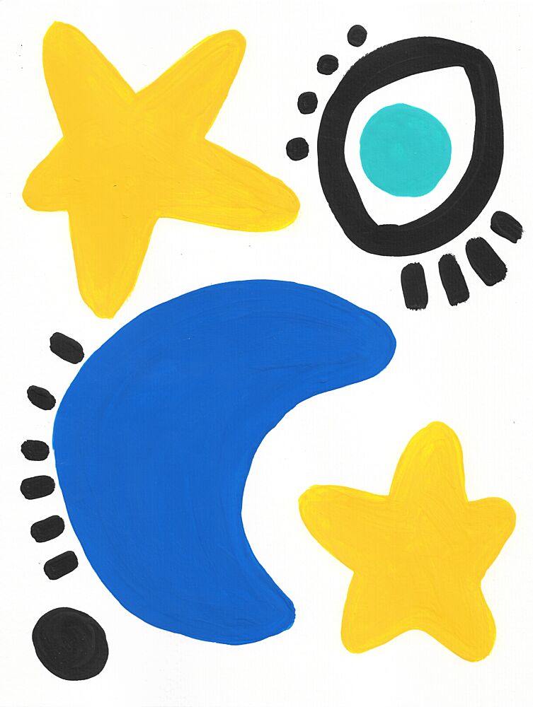 Playful Celestial Shapes art print by Lerin Freyou for $57.95 CAD