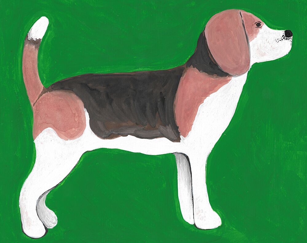 Tricolor Beagle Dog art print by Lerin Freyou for $57.95 CAD