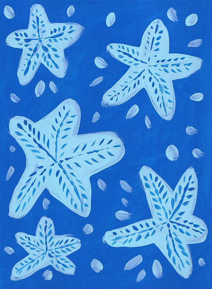 Ocean Starfish Pattern art print by Lerin Freyou for $57.95 CAD