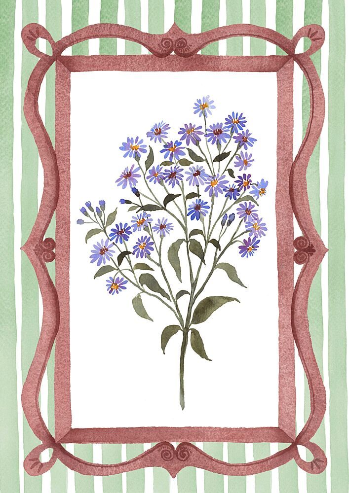 Delicate Floral Frame art print by Suchi Deb for $57.95 CAD