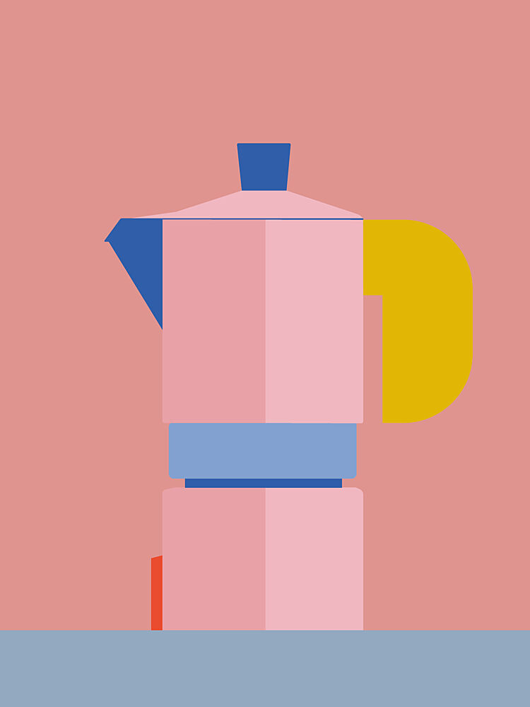 Pink Moka Pot art print by Daria Ivanovna for $57.95 CAD