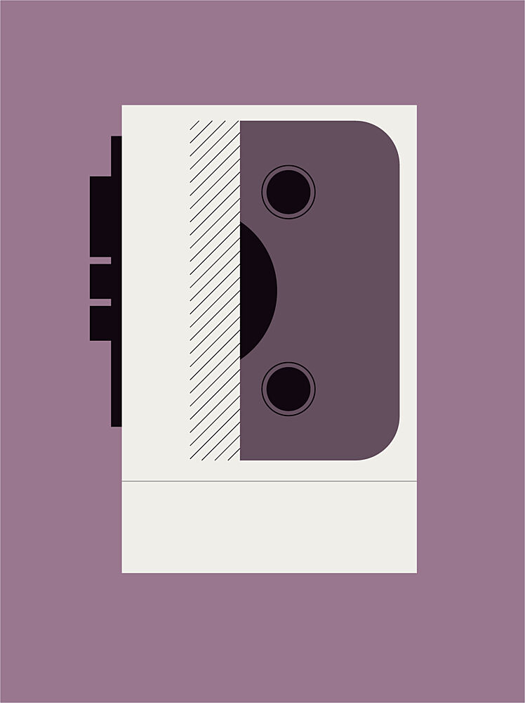 Retro Audio Cassette art print by Daria Ivanovna for $57.95 CAD