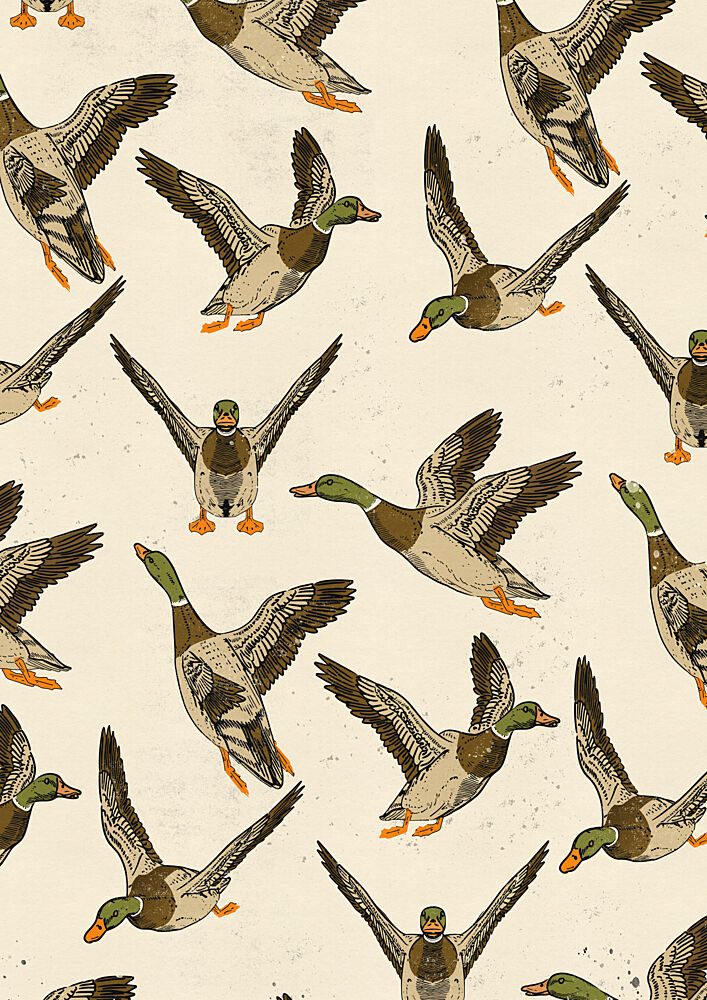 Vintage Flying Ducks art print by Nicholas for $57.95 CAD