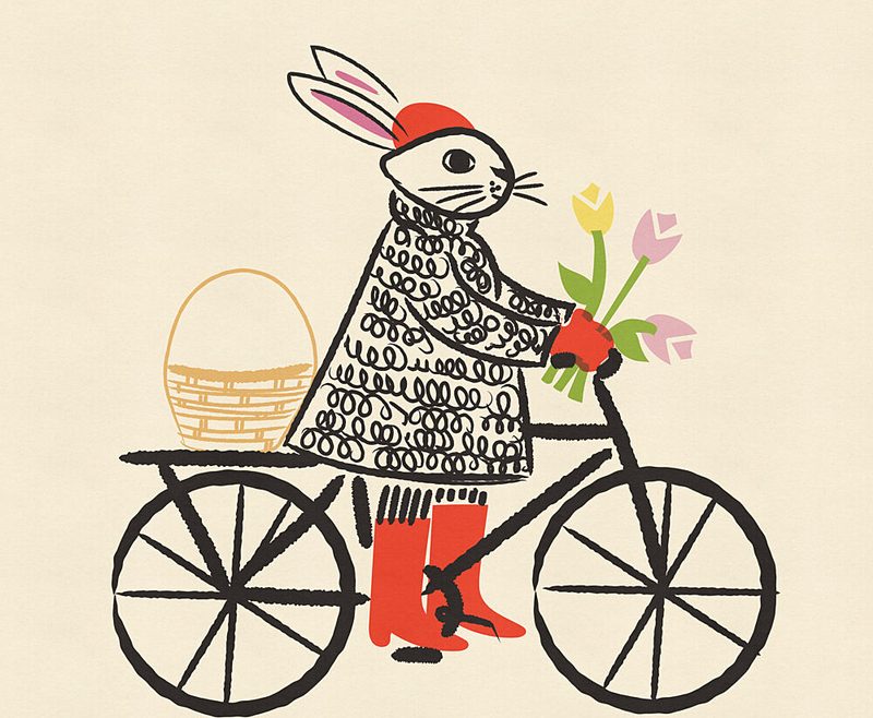 Whimsical Bunny Ride art print by Nicholas for $57.95 CAD