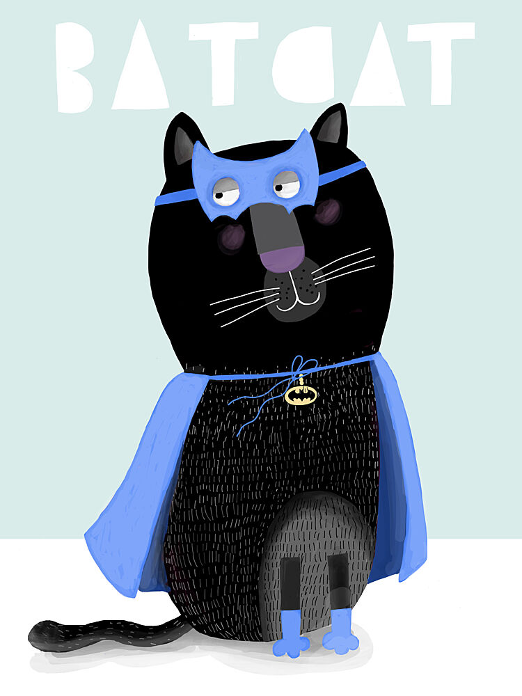 Black Cat Superhero art print by Carla Daly for $57.95 CAD