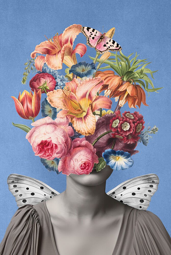 Vibrant Floral Muse art print by Marja van den Hurk for $57.95 CAD