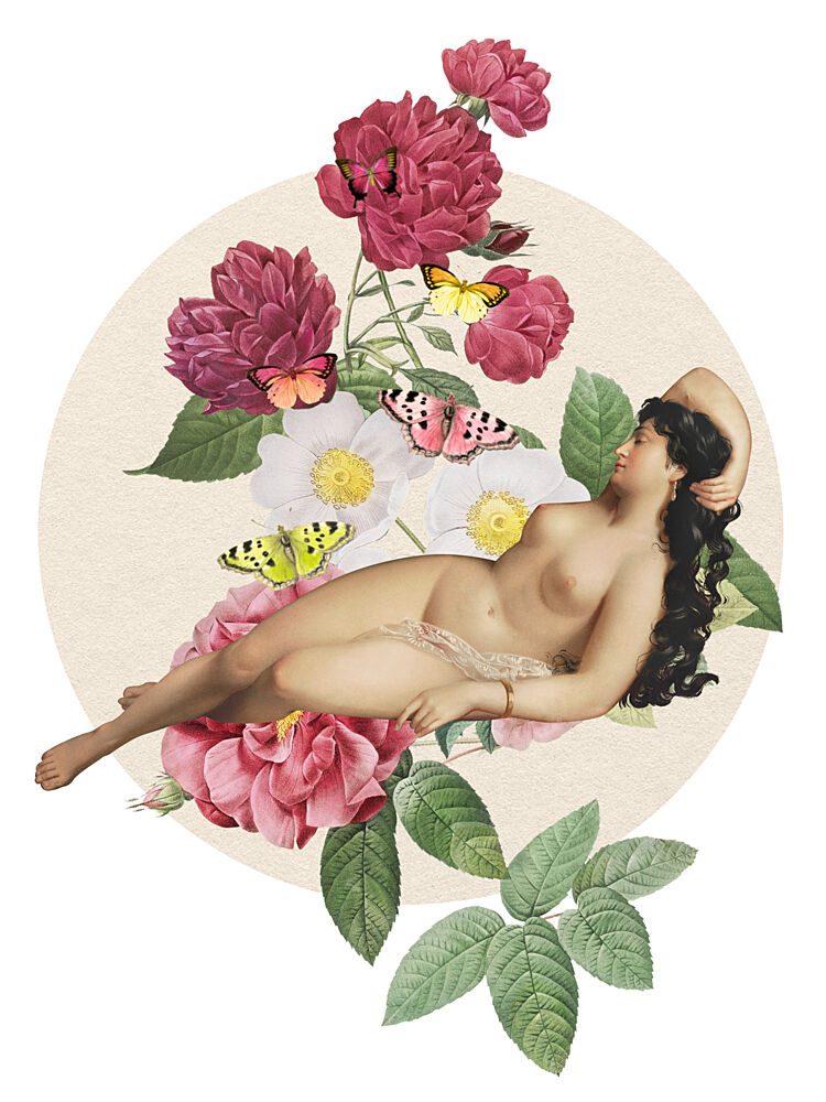 Serene Botanical Nude art print by Marja van den Hurk for $57.95 CAD