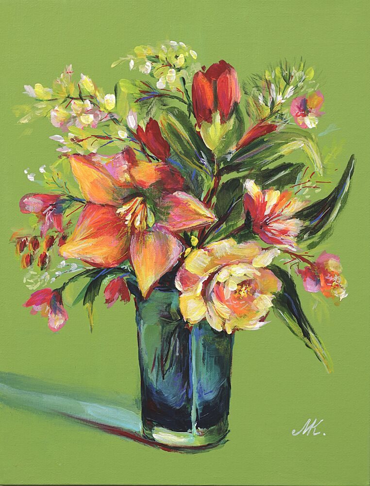 Colorful Floral Bouquet art print by Marina Kozyr for $57.95 CAD