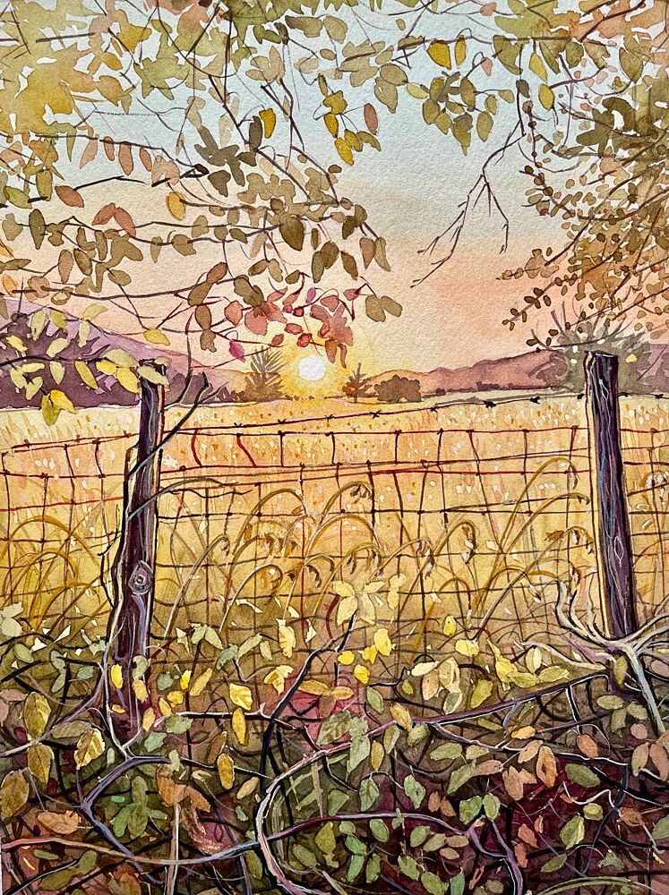 Golden Autumn Sunset art print by Luisa Millicent for $57.95 CAD